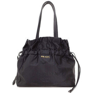 Prada Tessuto Vela Tote Shoulder Bag Black